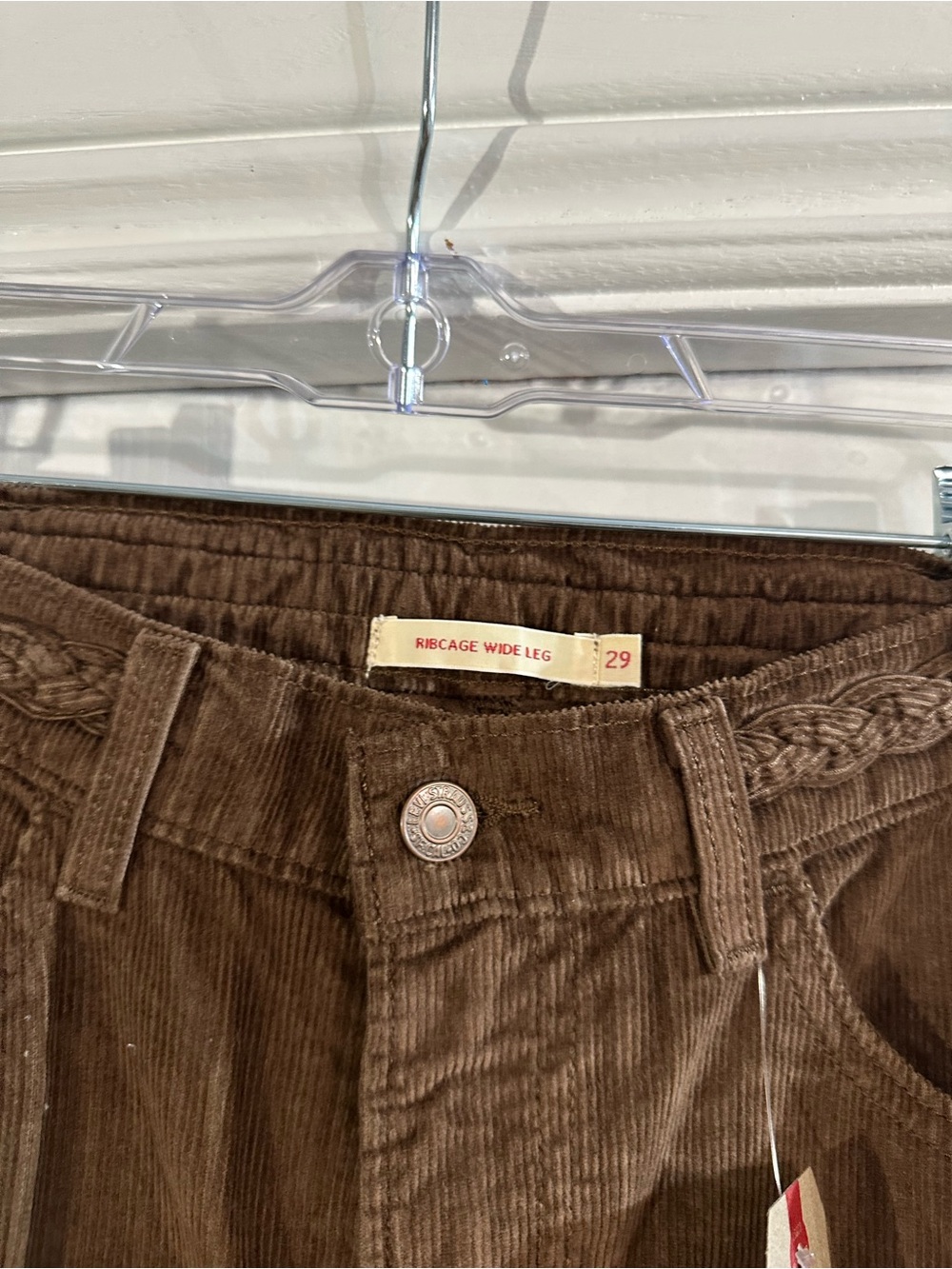 Levi's Brown Corduroy Wide-Leg Pants - Picture 3 of 3